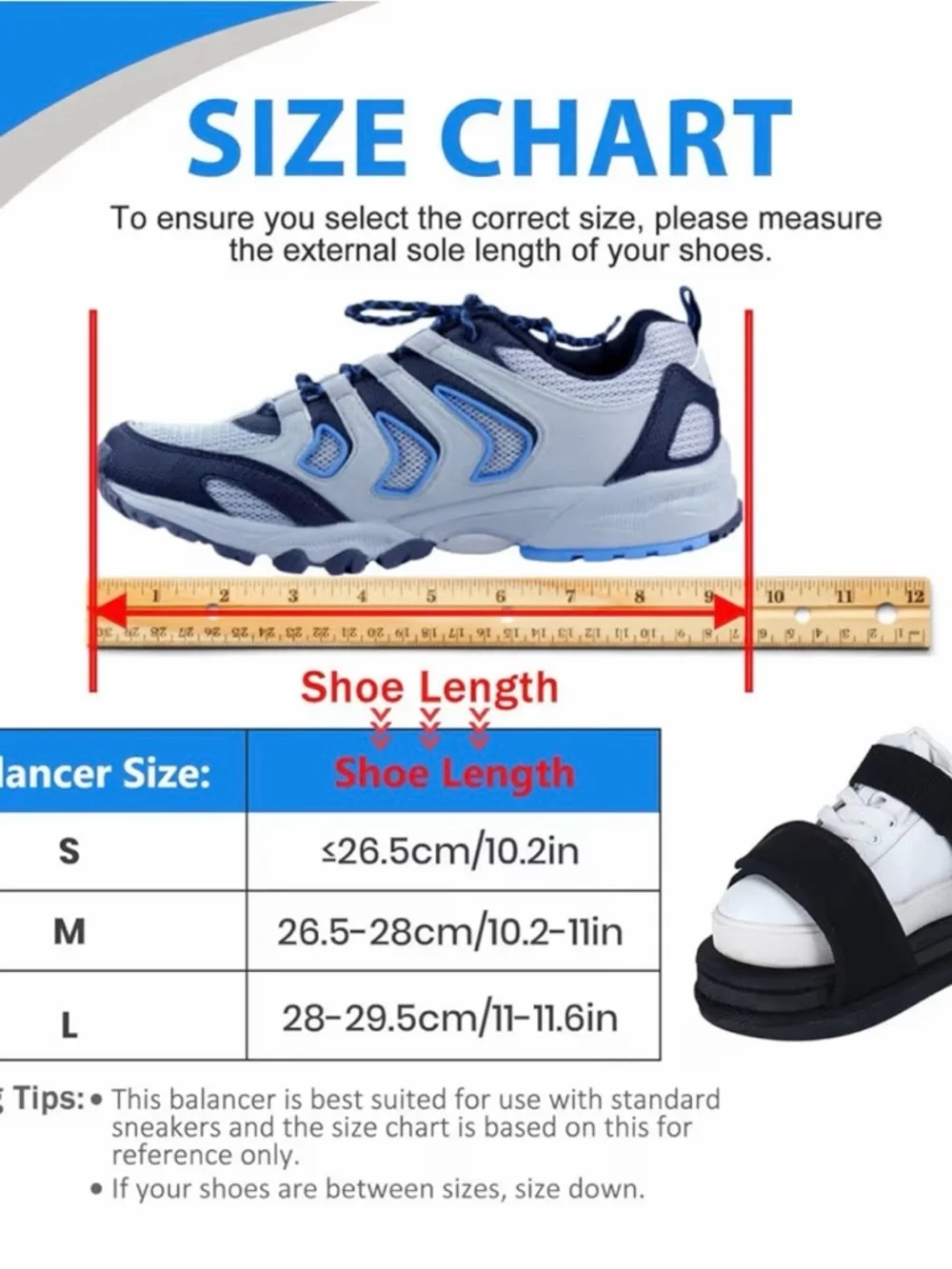 Shoe Riser/ Balancer Shoe Leveler For Use With Walking Boot Size L